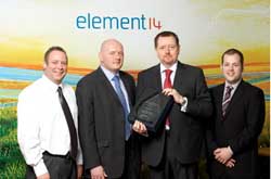 Yrityksen tuotekuva Farnell - Outstanding Electronic Distributor -palkinto